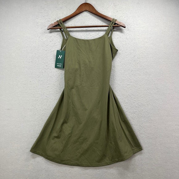 HALARA Dresses & Skirts - Halara Athletic Dress Womens S Olive Green Cloudful Stretch A-Line Tennis Mini